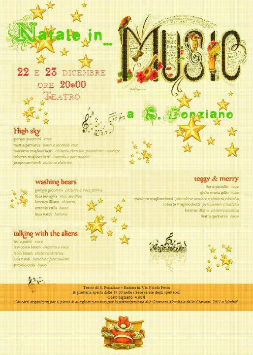 locandina concerto Natale in Music a San Ponziano