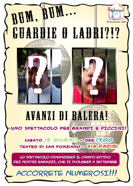 locandina spettacolo BUM BUM...GUARDIE O LADRI?!? Avanzi di Balera!