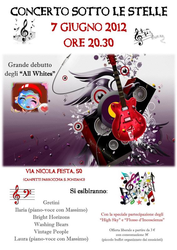 Locandina concerto sotto le stelle